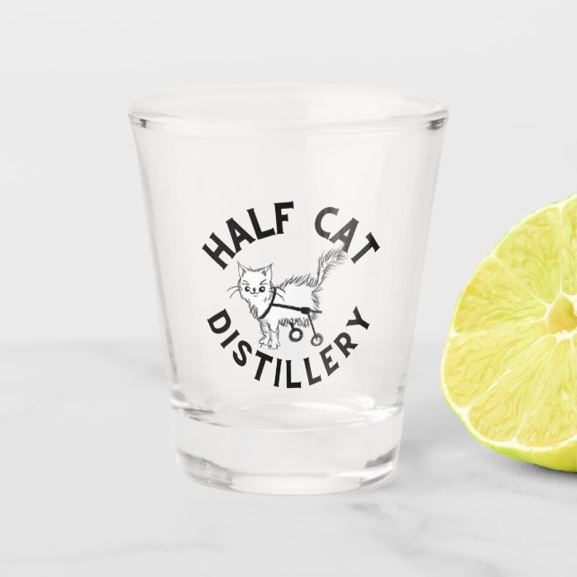 Half Cat Shot glass (Front)