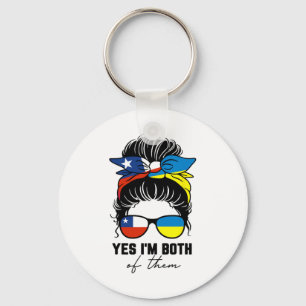 Half Chilean Half Ukrainian Girl Chile Ukraine Fla Key Ring
