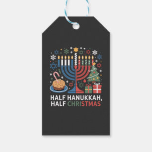 Half Christmas Half Hanukkah Christmukkah Funny  Gift Tags