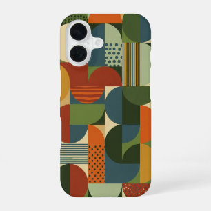 Half-Circle and Geometric Blocks iPhone 16 Case