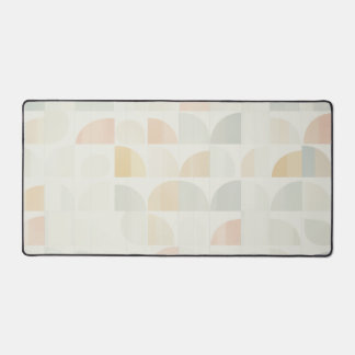 Half circle variations in neutral colours desk mat