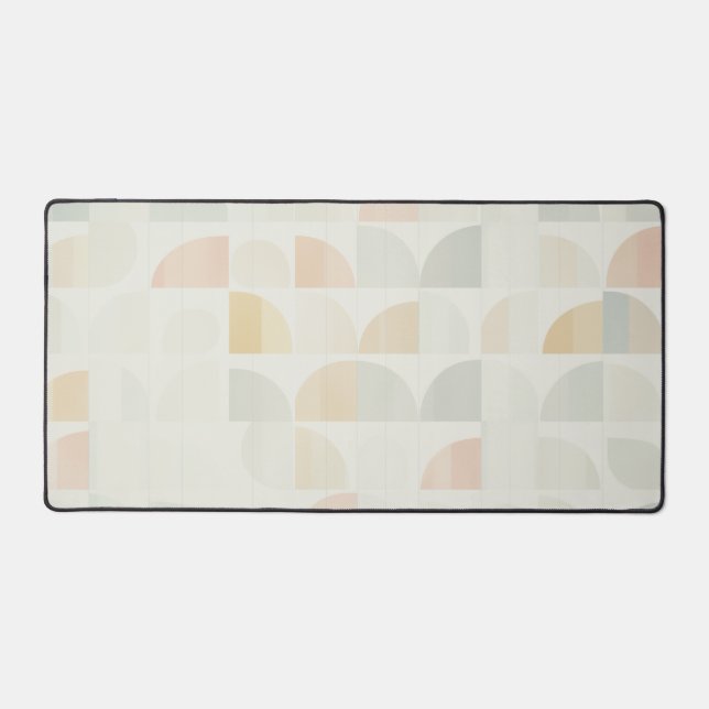 Half circle variations in neutral colours desk mat (Front)