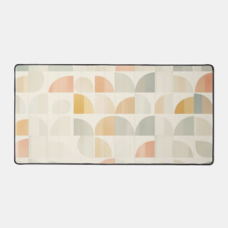 Half-circle variations in neutral colours desk mat
