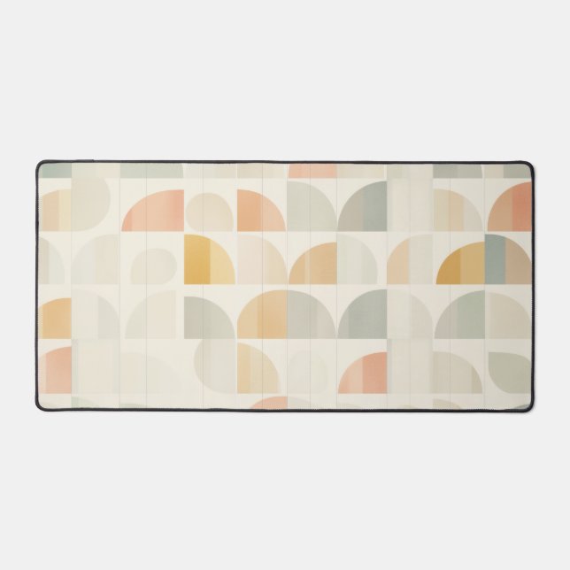 Half-circle variations in neutral colours desk mat (Front)