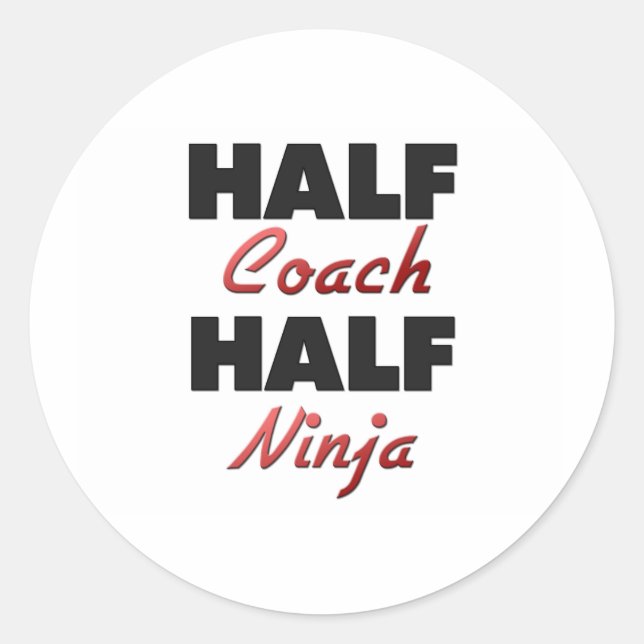 Half Coach Half Ninja Classic Round Sticker (Front)