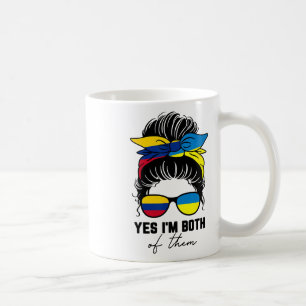 Half Colombian Half Ukrainian Girl Colombia Ukrain Coffee Mug
