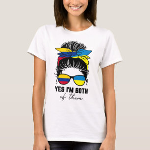 Half Colombian Half Ukrainian Girl Colombia Ukrain T-Shirt