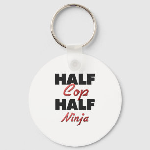 Half Cop Half Ninja Key Ring