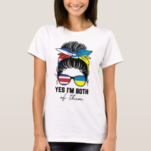 Half Costa Rican Half Ukrainian Girl Costa Rica Uk T-Shirt