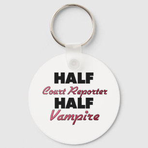 Half Court Reporter Half Vampire Key Ring