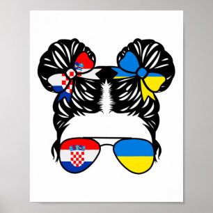Half Croatian Half Ukrainian Girl Croatia Kids Her Poster