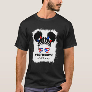 Half Cuban And Puerto Rican Rico Cuba Flag Kids Cu T-Shirt
