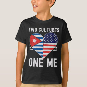 Half Cuban Half American Usa Flag Cuba America T-Shirt