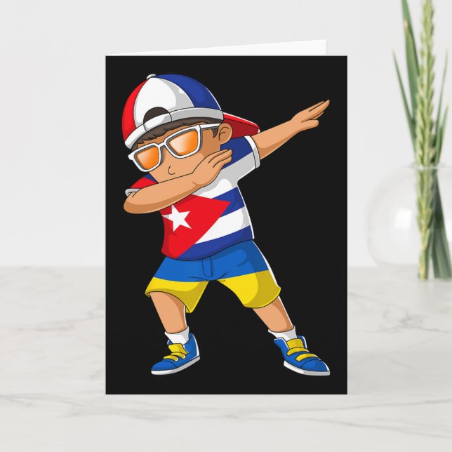 Half Cubyn Half Ukrainian Boy Kid Cuby Ukraine Fla Card (Front)