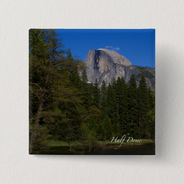 Half Dome 15 Cm Square Badge (Front)