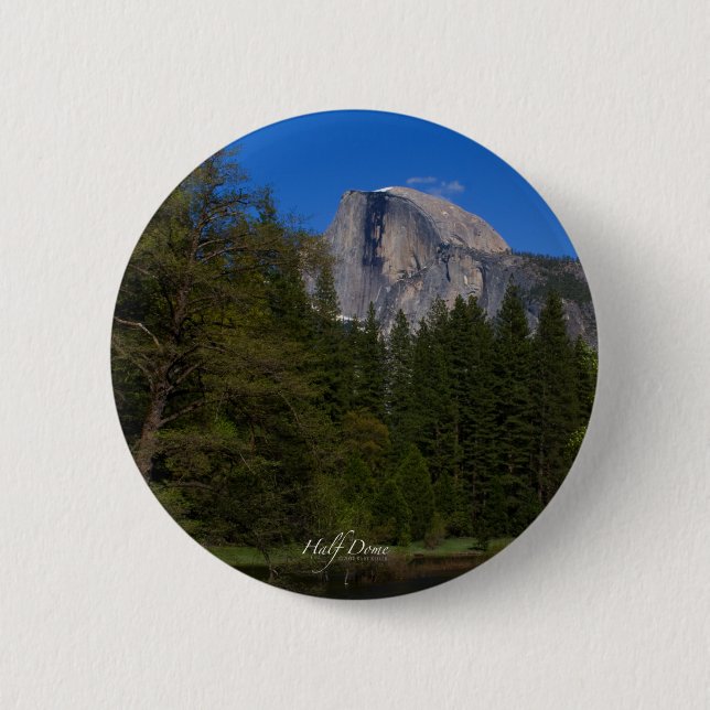 Half Dome 6 Cm Round Badge (Front)