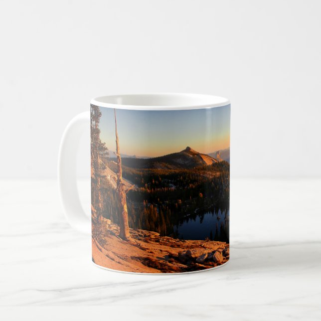 Half Dome and Clouds Rest at Sunset - Yosemite Coffee Mug (Front Left)