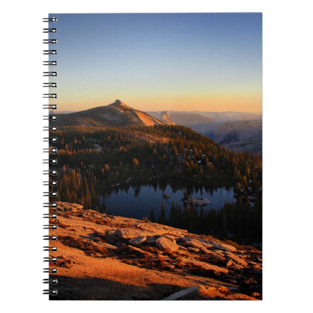Half Dome and Clouds Rest at Sunset - Yosemite Notebook (Front)