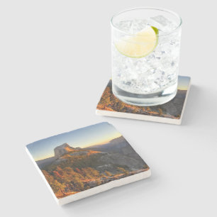 Half Dome at Sunset Detail - Yosemite Stone Coaster