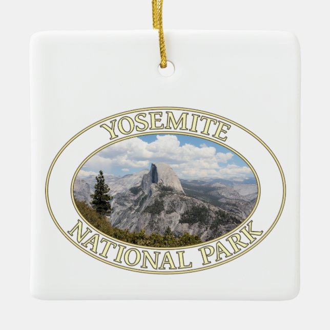 Half Dome at Yosemite National Park in California Ceramic Ornament (Front)