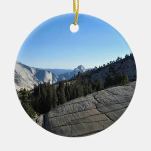 Half Dome from Olmstead Point, Yosemite, CA Ceramic Tree Decoration