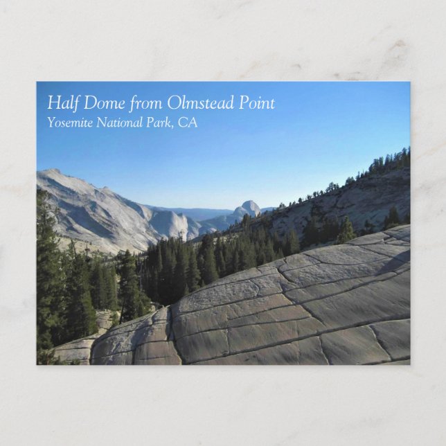 Half Dome from Olmstead Point, Yosemite, CA Postcard (Front)