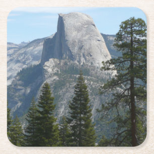Half Dome from Panorama Trail I Square Paper Coaster
