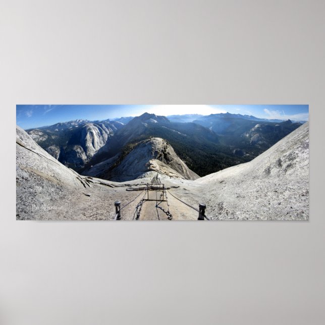 Half Dome From the Cables - Yosemite Poster (Front)