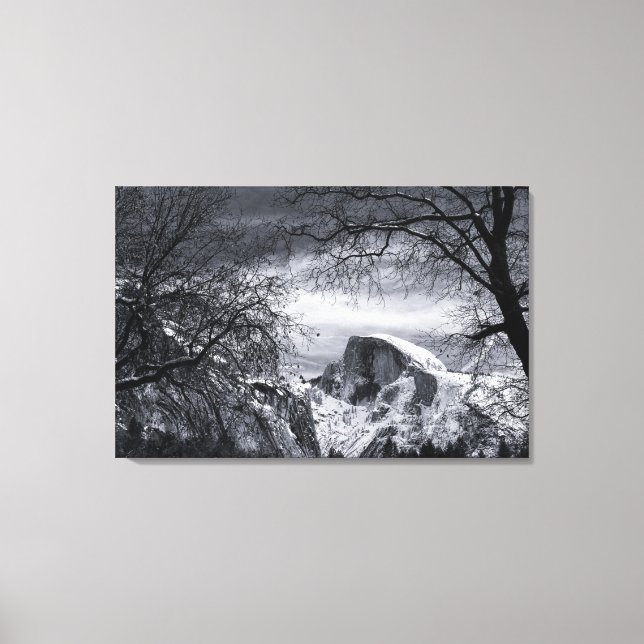 Half Dome in Winter | Yosemite Valley Canvas Print (Front)