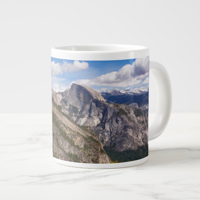 Half Dome landscape, California Large Coffee Mug (Front Right)