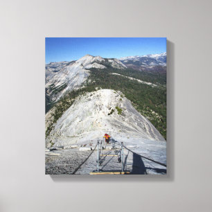 Half Dome Looking Down from the Cables - Yosemite Canvas Print