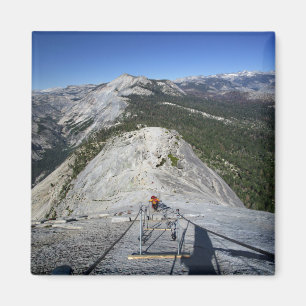 Half Dome Looking Down from the Cables - Yosemite Magnet