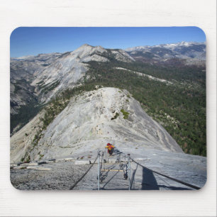 Half Dome Looking Down from the Cables - Yosemite Mouse Mat