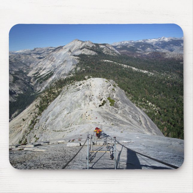 Half Dome Looking Down from the Cables - Yosemite Mouse Mat (Front)