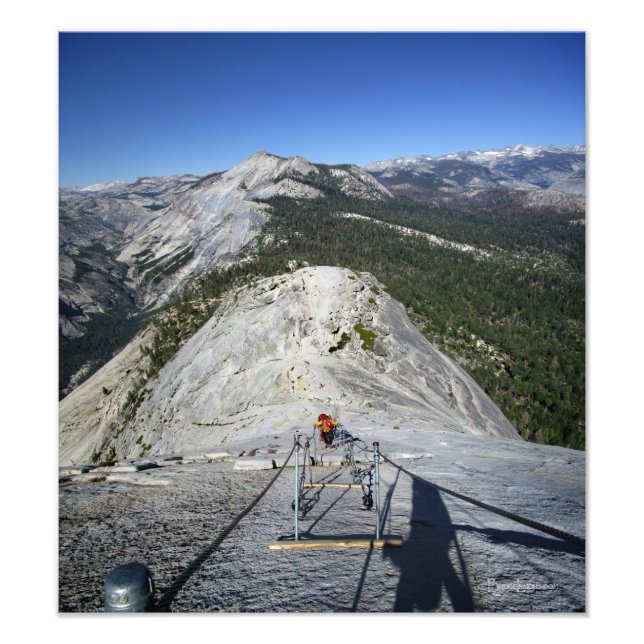 Half Dome Looking Down from the Cables - Yosemite Photo Print (Front)