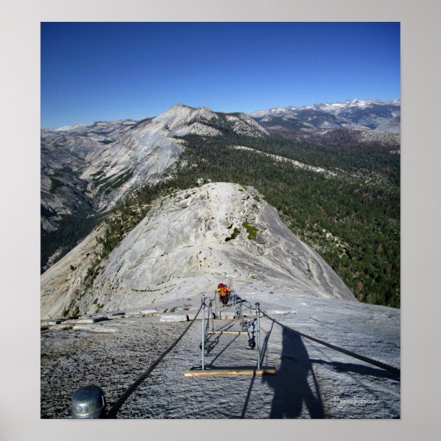 Half Dome Looking Down from the Cables - Yosemite Poster (Front)