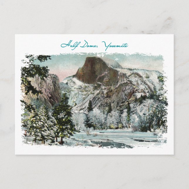 Half Dome Painted Vintage Postcard (Front)