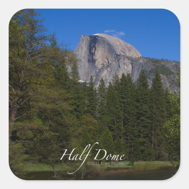 Half Dome Square Sticker (Front)