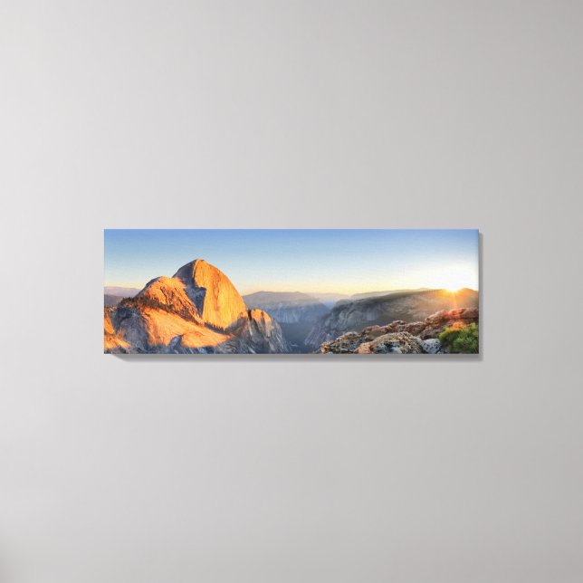 Half Dome Sunset from Mt Watkins - Yosemite Canvas Print (Front)