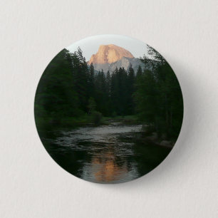 Half Dome Sunset in Yosemite National Park 6 Cm Round Badge
