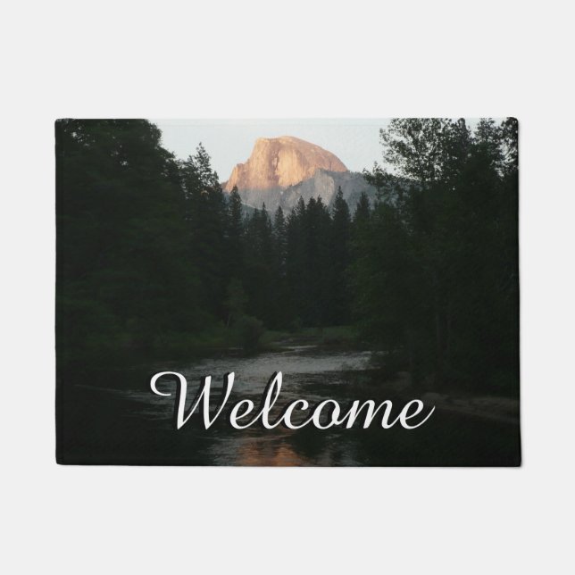Half Dome Sunset in Yosemite National Park Doormat (Front)