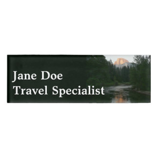 Half Dome Sunset in Yosemite National Park Name Tag