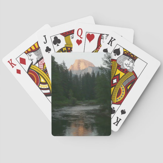 Half Dome Sunset in Yosemite National Park Playing Cards (Back)