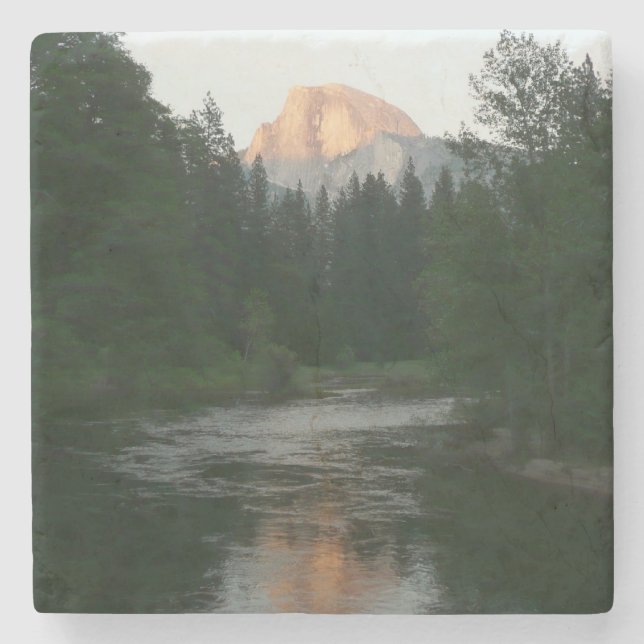 Half Dome Sunset in Yosemite National Park Stone Coaster (Front)