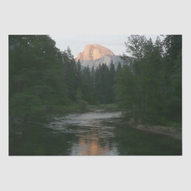 Half Dome Sunset in Yosemite National Park Tissue Paper (Front)