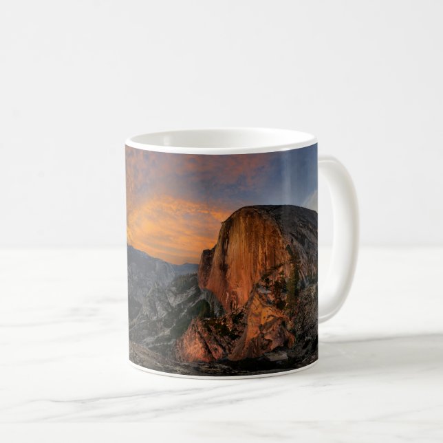 Half Dome Sunset - Yosemite Coffee Mug (Front Right)