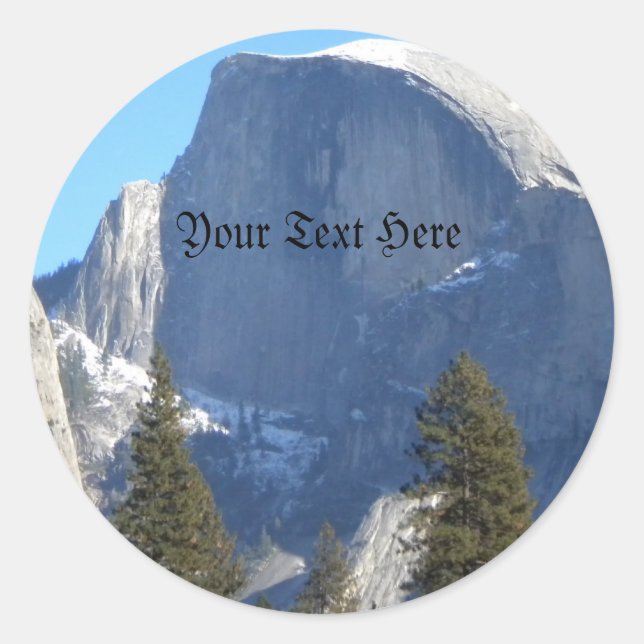 Half Dome Template Classic Round Sticker (Front)