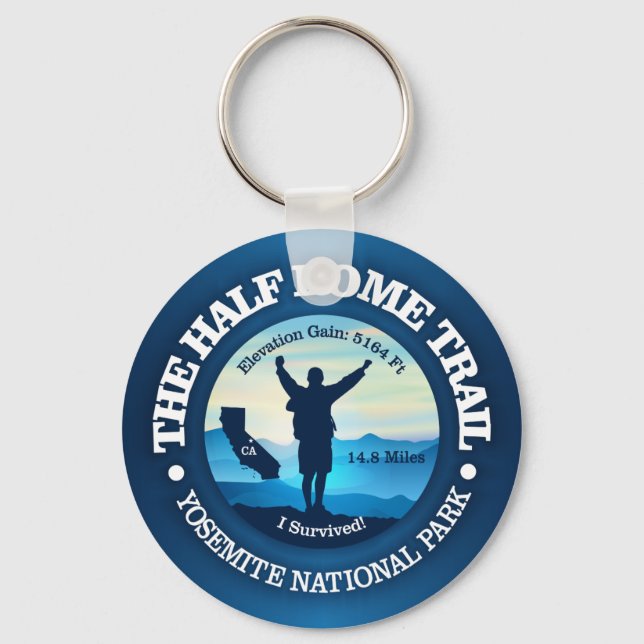 Half Dome Trail (hiking) Key Ring (Front)
