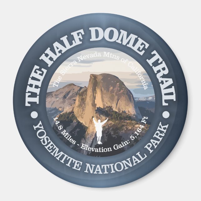 Half Dome Trail Magnet (Front)