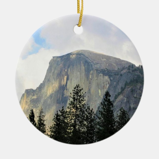 Half Dome, Yosemite National Park, CA Ceramic Tree Decoration (Front)
